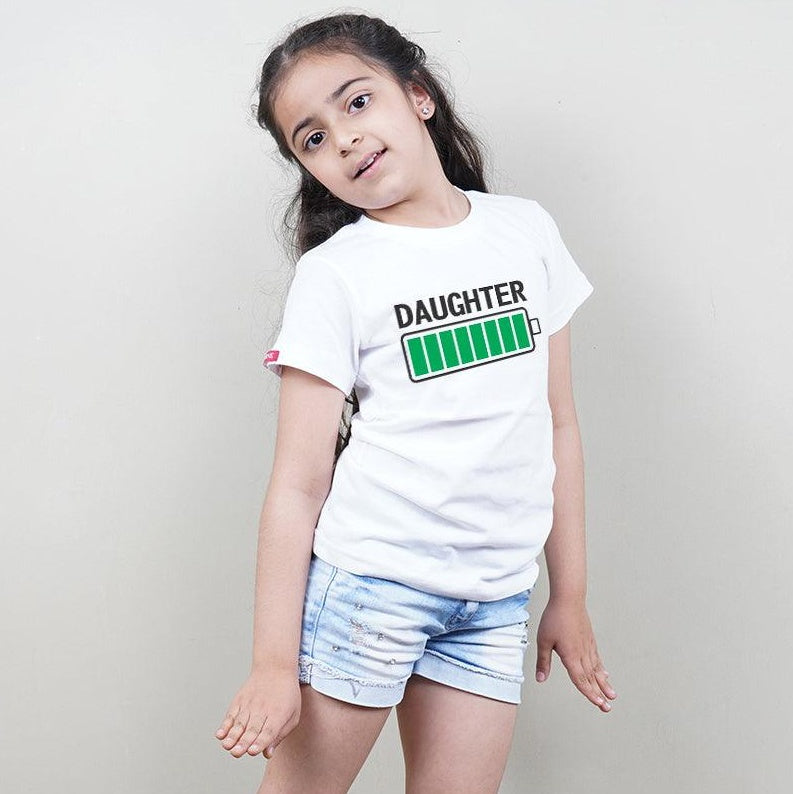 Charged Up Family, Family of 3 T-Shirts Combo (White)