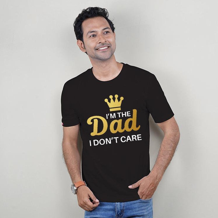 I am the Dad-I am the Mother, Family of 3 T-Shirts Combo (Black)