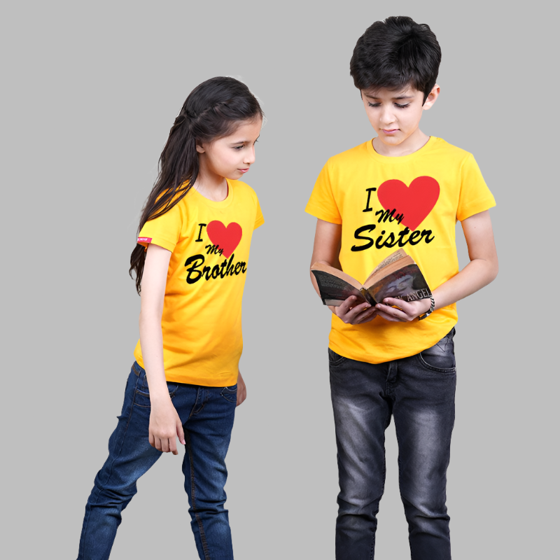 Love My Brother Love My Sister Sibling TShirts Combo