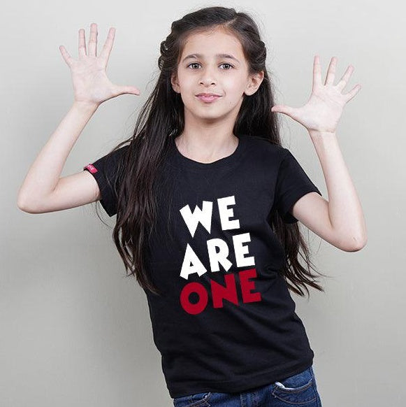 We are One Black, Family of 3 T-Shirts Combo (Black)