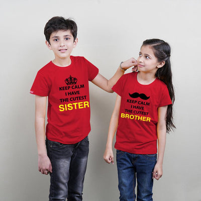 Keep Calm I Have The Best Brother Sister Matching TShirts - big-little-feelings