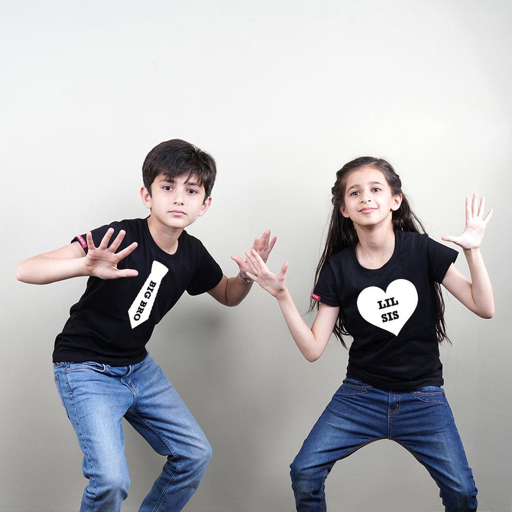 Stubborne Big Bro Little Sister Matching Siblings T-Shirt - big-little-feelings