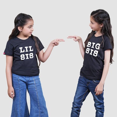 Stubborne Big Lil Sister Sister Matching Siblings T-Shirt Combo - big-little-feelings