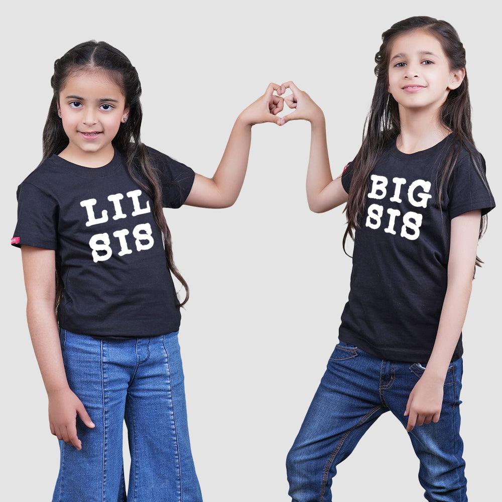 Stubborne Big Lil Sister Sister Matching Siblings T-Shirt Combo - big-little-feelings