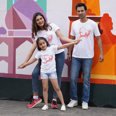 Family Heart Mom Dad Kid Family TShirts - big-little-feelings