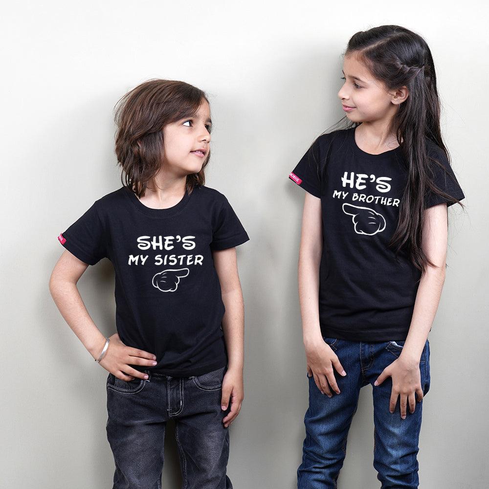 He Is My Brother She Is My Sister Sibling TShirt - big-little-feelings