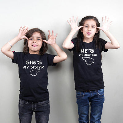 He Is My Brother She Is My Sister Sibling TShirt - big-little-feelings