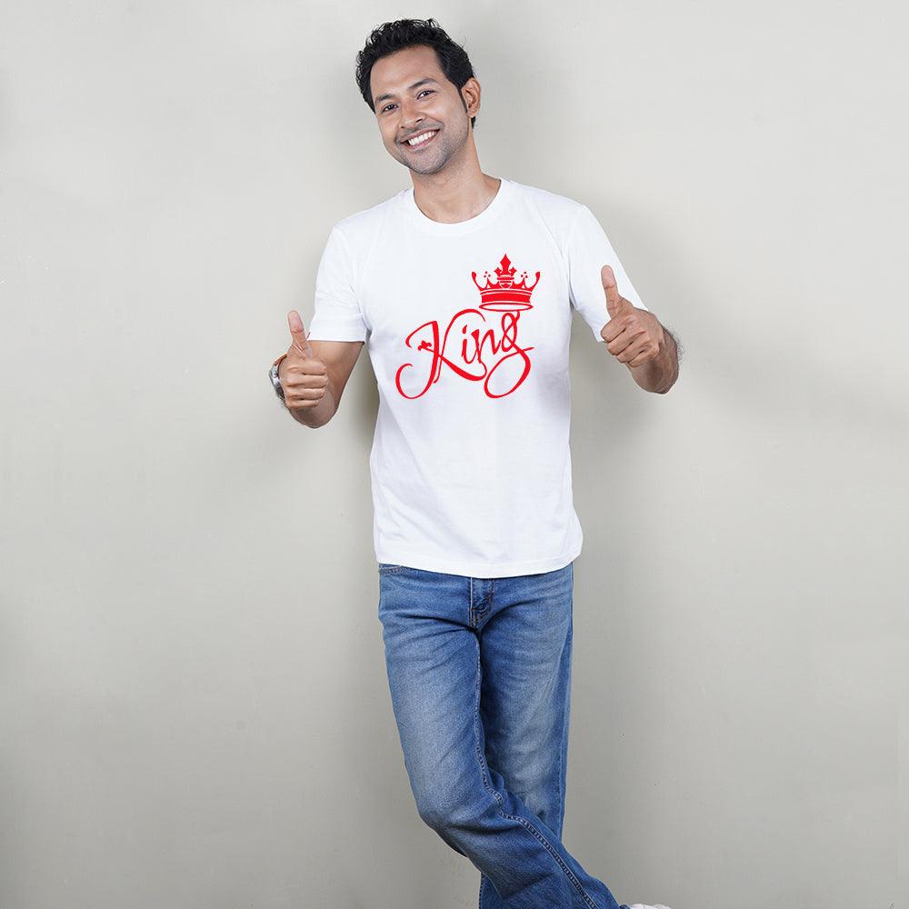 King Queen Prince Prince Family T-Shirts for 4 White and Red ❤❤❤❤PLEASE ENTER KIDS AGE/SIZE IN BOX BELOW FOR NEXT DAY DISPATCH❤❤❤❤ - big-little-feelings