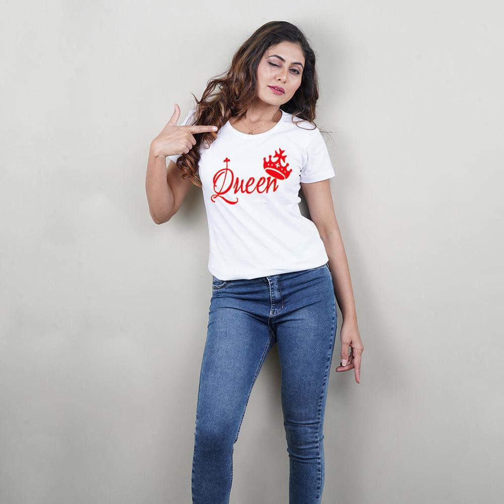 King Queen Prince Prince Family T-Shirts for 4 White and Red ❤❤❤❤PLEASE ENTER KIDS AGE/SIZE IN BOX BELOW FOR NEXT DAY DISPATCH❤❤❤❤ - big-little-feelings