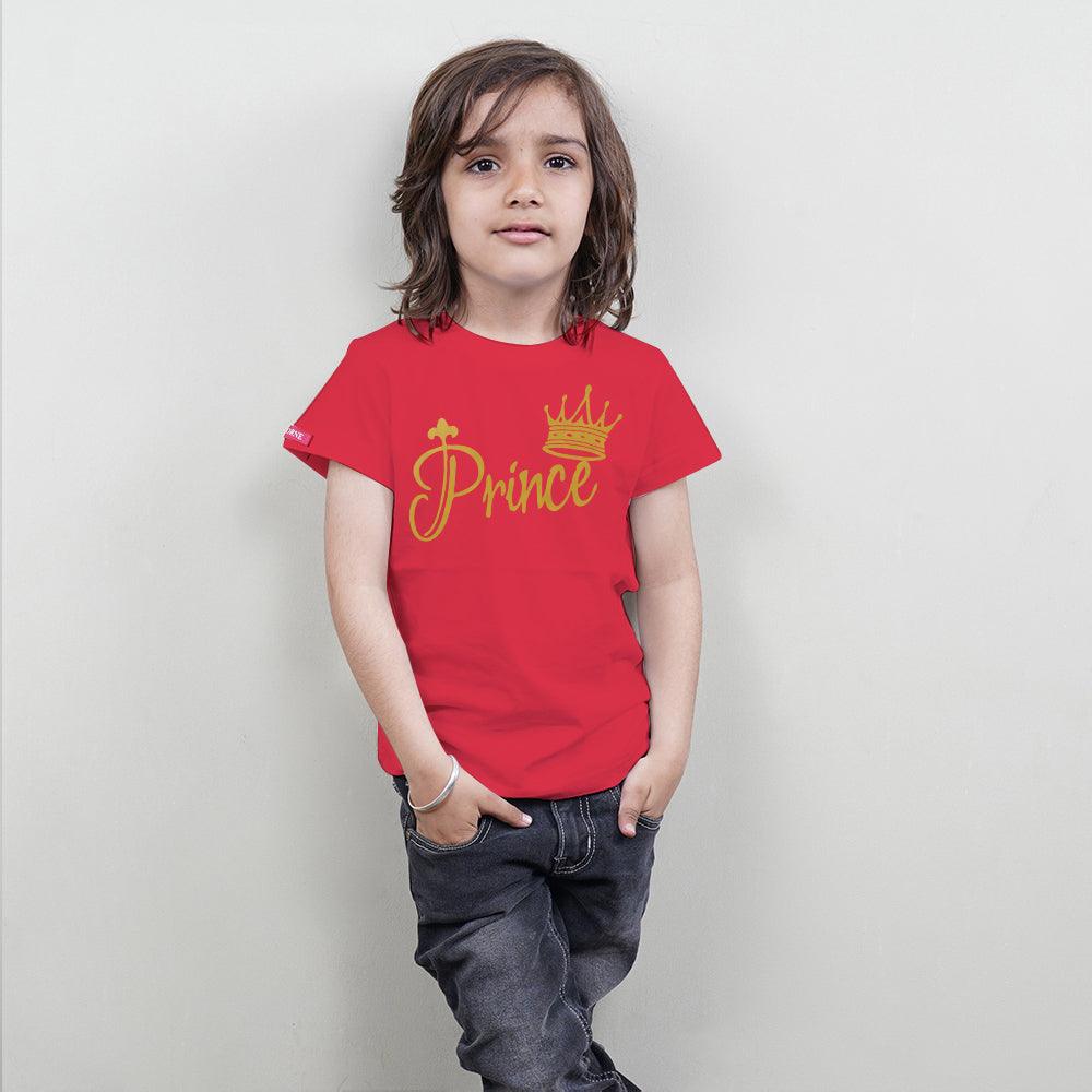 King Queen Prince Prince Family T-Shirts for 4 White and Red ❤❤❤❤PLEASE ENTER KIDS AGE/SIZE IN BOX BELOW FOR NEXT DAY DISPATCH❤❤❤❤ - big-little-feelings