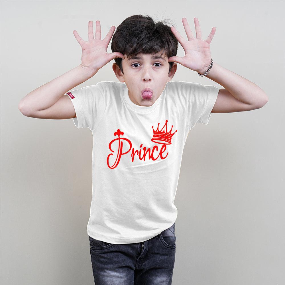 King Queen Prince Prince Family of 4 T-Shirts White - big-little-feelings