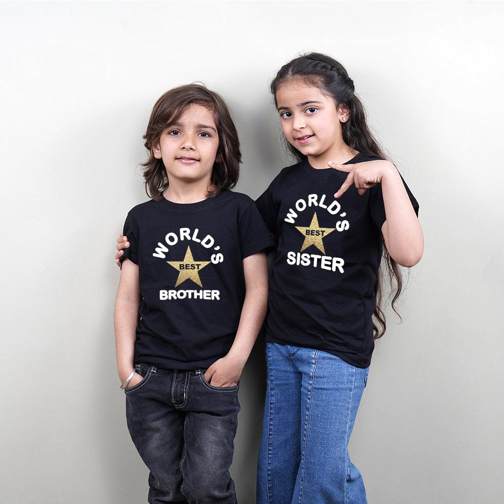 World's Best Brother Sister Sibling TShirts Combo - big-little-feelings