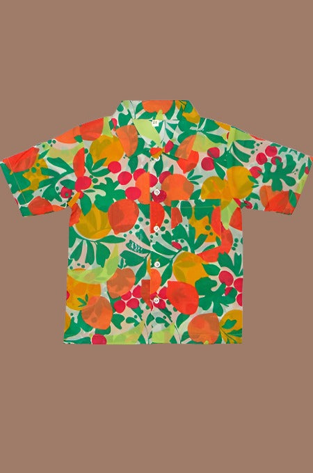 Multicolour Cambric cotton Co-ord set for kids