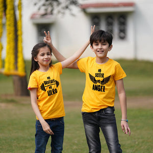 Hero Angel Brother Sister Matching TShirts - big-little-feelings