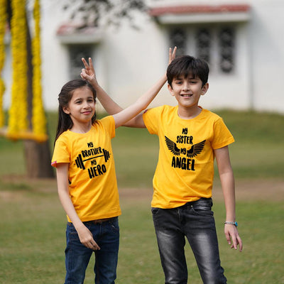 Hero Angel Brother Sister Matching TShirts - big-little-feelings