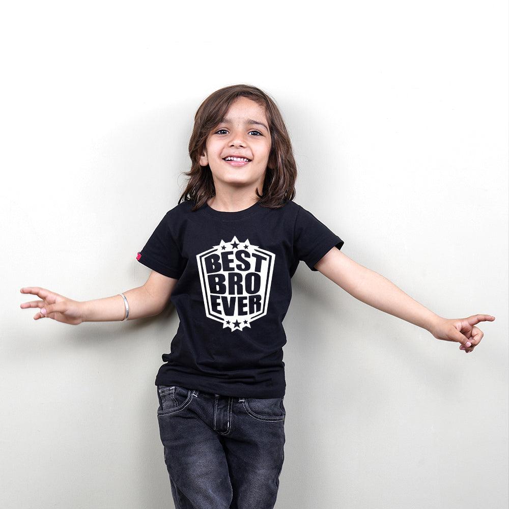 Best Sis Ever Best Bro Ever Siblings T-Shirts in Black - big-little-feelings