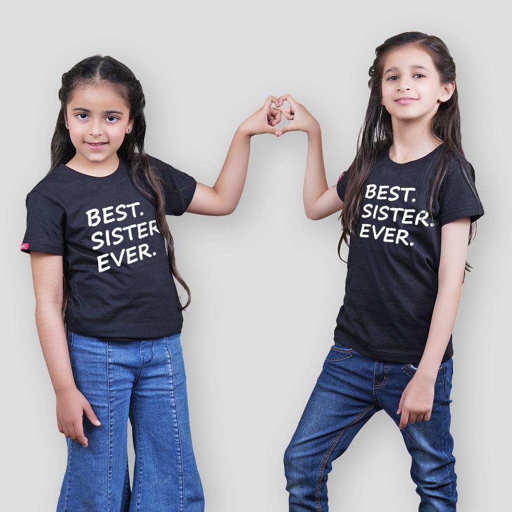 Stubborne Best Sister Matching Siblings T-Shirt Combo - big-little-feelings