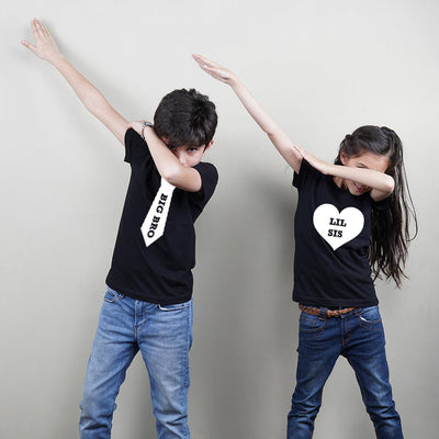 Stubborne Big Bro Little Sister Matching Siblings T-Shirt - big-little-feelings