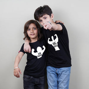 Stubborne Big Brother Little Brother Muscle Play Siblings T-Shirt Combo - big-little-feelings