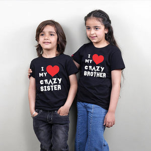 Stubborne Crazy Brother Sister Matching Siblings T-Shirt Combo - big-little-feelings