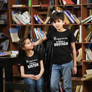 Happiness is Being a Brother Sister TShirts Combo - big-little-feelings