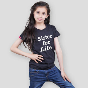 Stubborne Sisters For Life Matching Siblings T-Shirt Combo - big-little-feelings