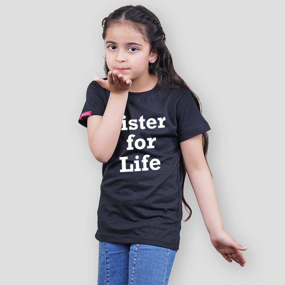 Stubborne Sisters For Life Matching Siblings T-Shirt Combo - big-little-feelings