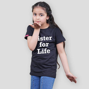 Stubborne Sisters For Life Matching Siblings T-Shirt Combo - big-little-feelings