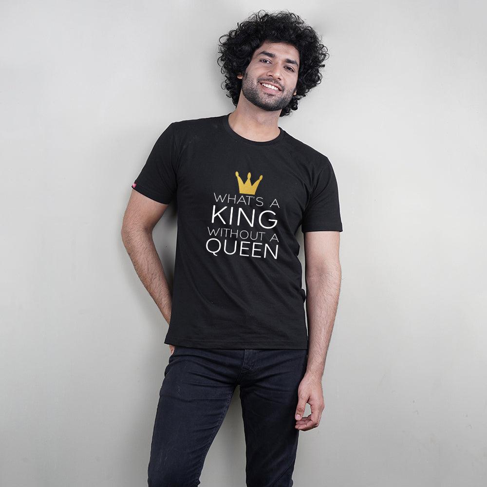 Stubborne What's A King Queen Without Couple T-Shirt - big-little-feelings