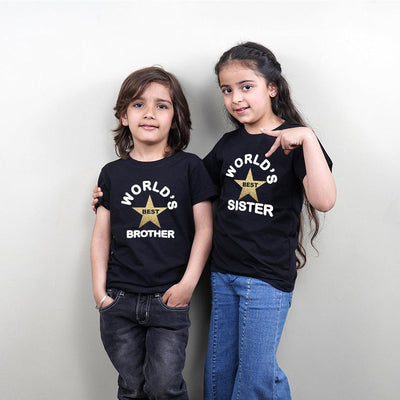 World's Best Brother Sister Sibling TShirts Combo - big-little-feelings